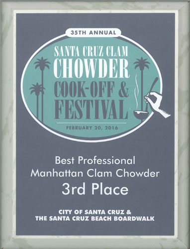 Clam Chowder Award 2016 3rd Red 