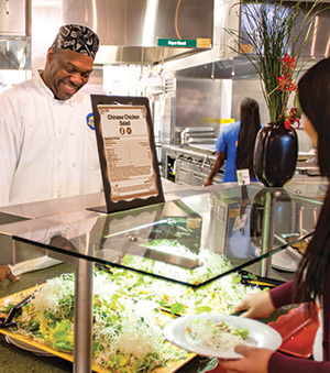 Menu signage at Dining Halls